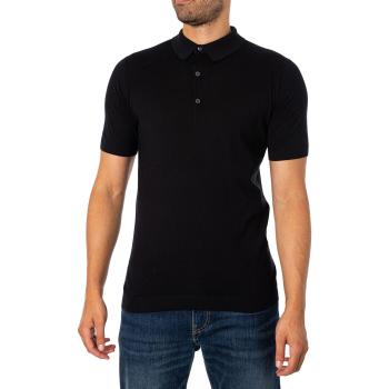 John Smedley Herren Poloshirt Schwarz (unifarben) – Medium