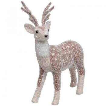 FÉÉRIC Weihnachtsrentier mit Frost-Effekt