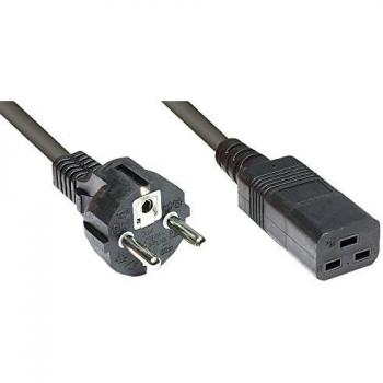 Good Connections Netzkabel Schuko Stecker an Kaltgerätebuchse C19, 3m