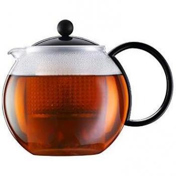 1‑Liter Black Bodum Assam Teapot with Strainer