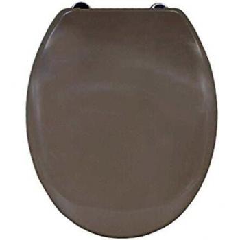Asiento de Inodoro Beige con Cierre Lento y Bisagras de Acero Inoxidable