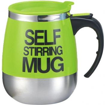 Tasse à Café Auto-agitation 450ml en Acier Inoxydable pour Chocolat et Lait