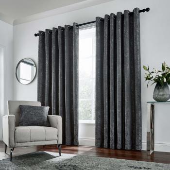 Helena Springfield Roma Drapes, Full Length: 90, Width: 90, Shade: Gun Metal