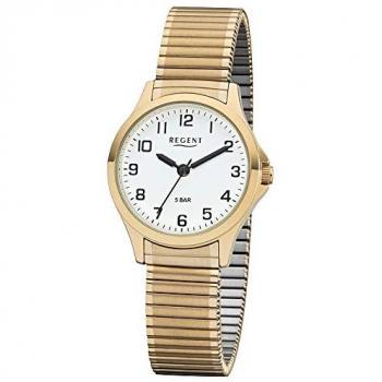Regent Quarzuhr 30853999, Armbanduhr, Damenuhr, Flexband, Zugband