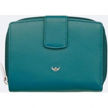 Portefeuille en cuir turquoise pour femme Madrid avec RFID