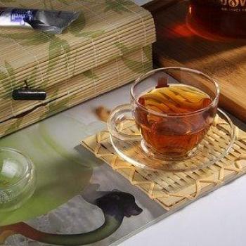 4-Piece Kongfu Tea Cup and Saucer Set Clear Glass JP 1065