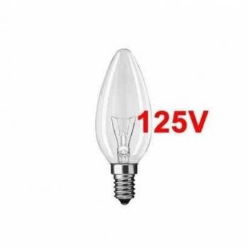 Candela Trasparente 60W E14 125V Uso Industriale