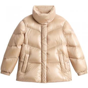 Woolrich Women's Beige Aliquippa Puffer Jacket