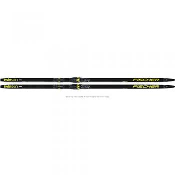 FISCHER Langlauf Ski Set TWIN SKIN COMP Stiff Schwarz