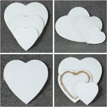 Heart-Shaped Canvas Board for Acrylic and Oil Painting