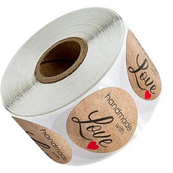 Kraft Paper Thank You Stickers