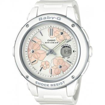 Casio Babygie White Floral Dial Watch for Women BGA-150FL-7AJF