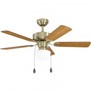 EGLO CADIZ Deckenventilator, Leuchtmittel E27, Wendeflügel, Ø 107 cm, altmessing