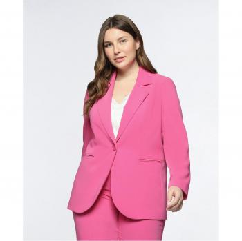 Blazer Formal con Cierre de Botón Rubino