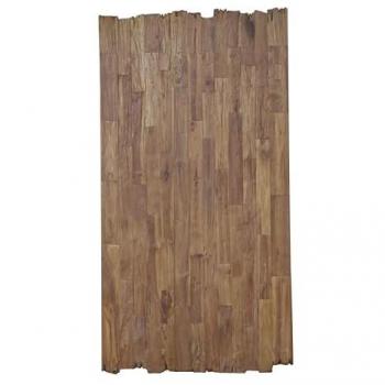 Dynamic24 Teak Tischplatte 220x100 cm für Esstisch und Schreibtisch