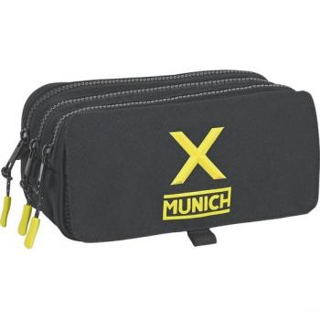 Munich Ash Triple Tote Bag (21.5 x 10 x 8 cm) TU Clear View