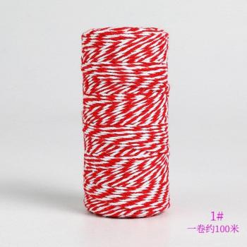 Hilo trenzado de algodón para manualidades, 2mm, 100m