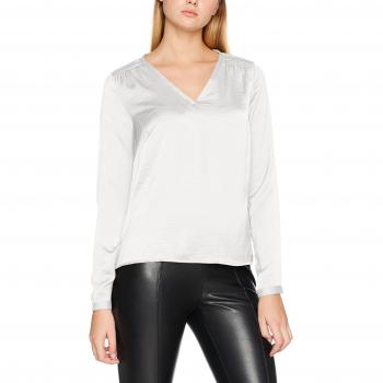 Blusa Vila Vicava L/S Escote en V-Noos, Mujer, Color Blanco