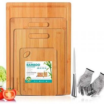 MasterChef 4-Board Combo – Multi‑Sized Wooden Boards + Juice Slot