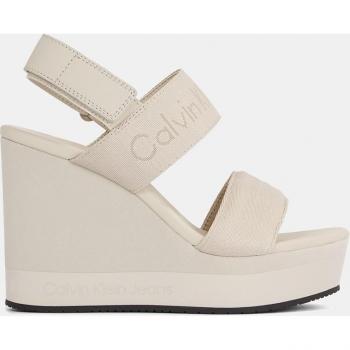 Sandalen Calvin Klein Jeans Wedge Sandal Webbing In Mr YW0YW01360 Beige