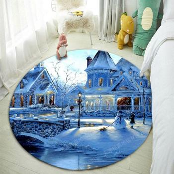 Round Christmas Doormat