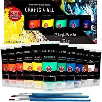 Canvas & Craft Acrylic Kit – 12 Colors