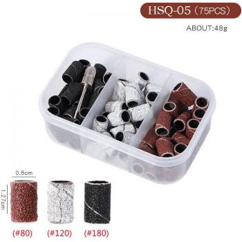 Capuchon abrasif pour ongles, 3 tailles #80 #120 #180
