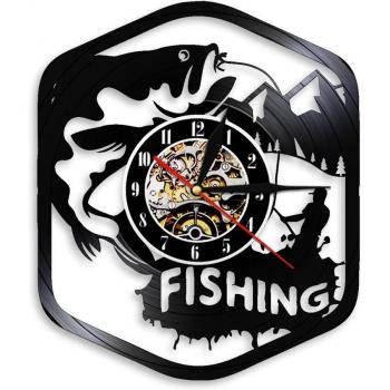 Silent Fisherman Wall Art Clock