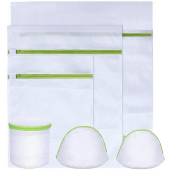 KYG 6‑er Set Grünes Wäschenetz für Kleidung & Strümpfe mit Reißverschluss