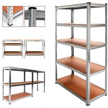 Etagère Ociodual Métal Galvanisé 875kg 5 Niveaux 180 x 90 x 40cm Garage