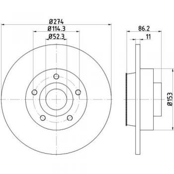 HELLA 8DD 355 117-351 Bremsrotor