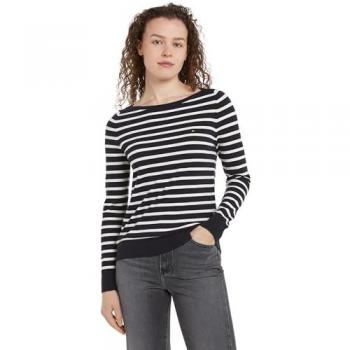 Tommy Hilfiger Strickpullover CO JERSEY STITCH BOAT-NK SWEATER