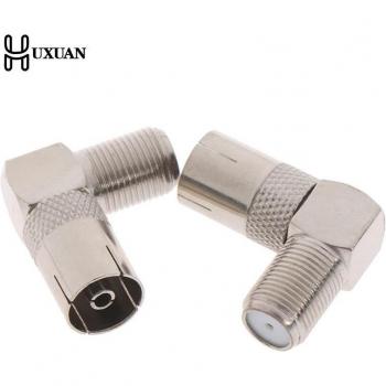 5 pcs Right Angle RF Coaxial TV Aerial Connector F Female to TV Female