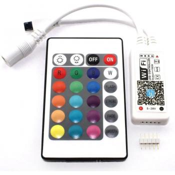 RGB LED Streifen Regler mit WIFI und 21-Tasten Fernbedienung