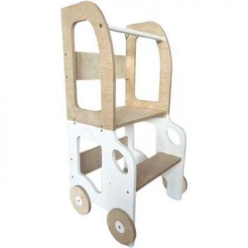 Torre Montessori Family-SCL Car, bianco/legno