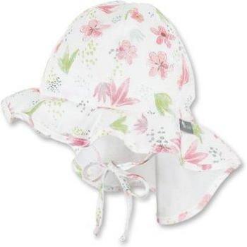 Sterntaler Cappello Ecrù Flapper con Fiori
