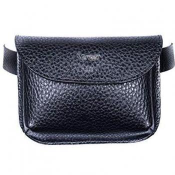 Vanzetti Damen Gürteltasche klein metallic (Schwarz)