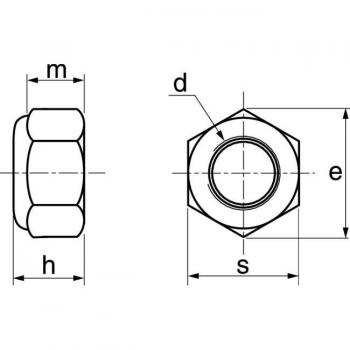 Écrous de Sécurité Acton A4 Inox, Bague Nylon, 25 pièces