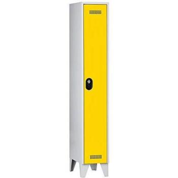 Armadio guardaroba grigio chiaro e giallo zinco Wolf