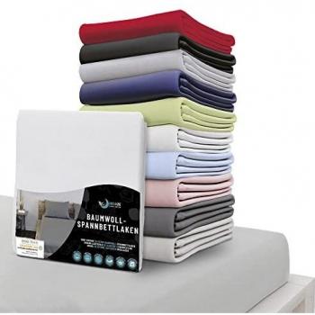 Lenzuola in Cotone Jersey Bianco 150 x 190 x 27 cm