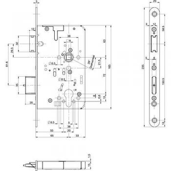 Serratura Antipanico BKS 2327 PZ 20/65/72