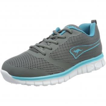 KangaROOS Damen Sneaker K-March, Steel Grey/Turquoise Blue