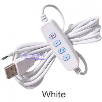 LED Dimmer with USB Power Supply and Color-Matching Cable for DC5V LED Lights