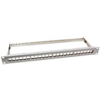 9 Patchpanel für 24 Keystone Module, 1 HE, schwarz, unbestückt