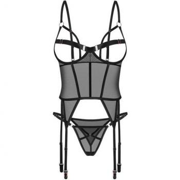 Corset Euridia Noir en String
