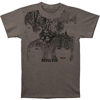 Licensed Beatles Revolver Tee – Grey, Front Print, Men's Size S