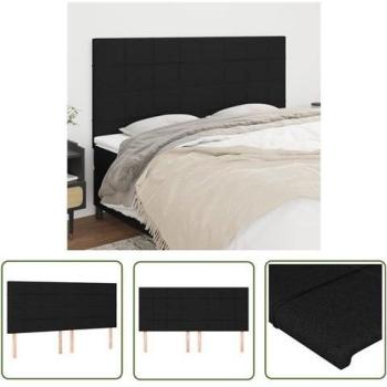 Tête de Lit Moderne 4 Pcs Noir 90x5x78/88 cm