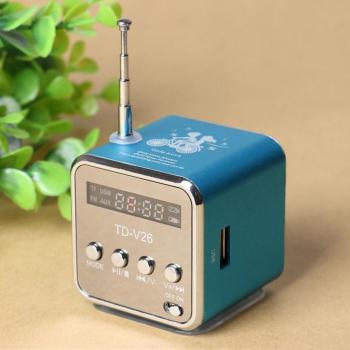 AUX TD-V26 Tragbarer Mini-Stereo-Radiolautsprecher