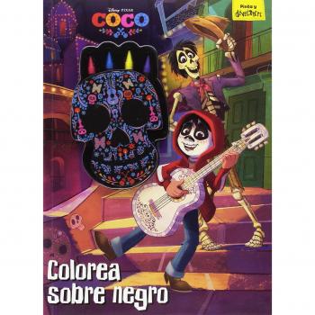 Coco. Colorea sobre negro: Libro para colorear con ceras