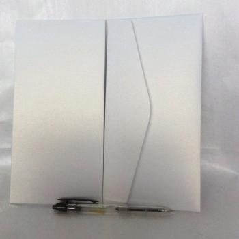 50PCS Ice White 250gsm Pearl Paper Envelopes for Wedding Cards, Sizes 16-23 Cm